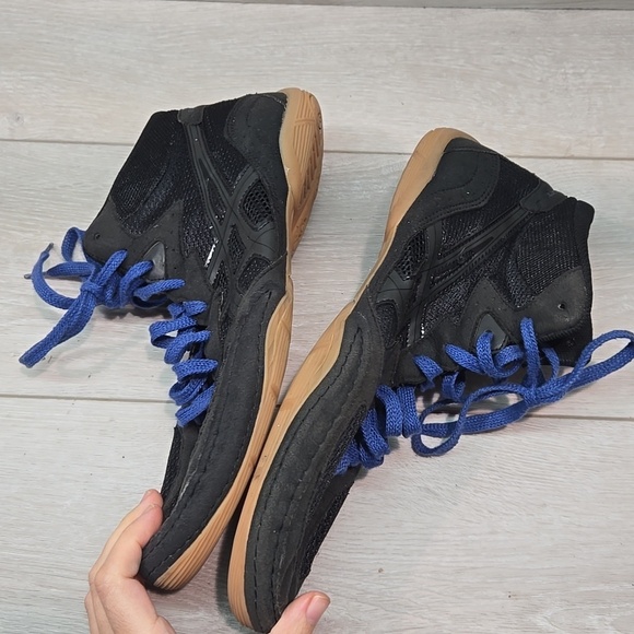 Asics Mens Matflex J306N Black& Blue High-Top Athletic Sneakers Shoes Sz 12 main image 4